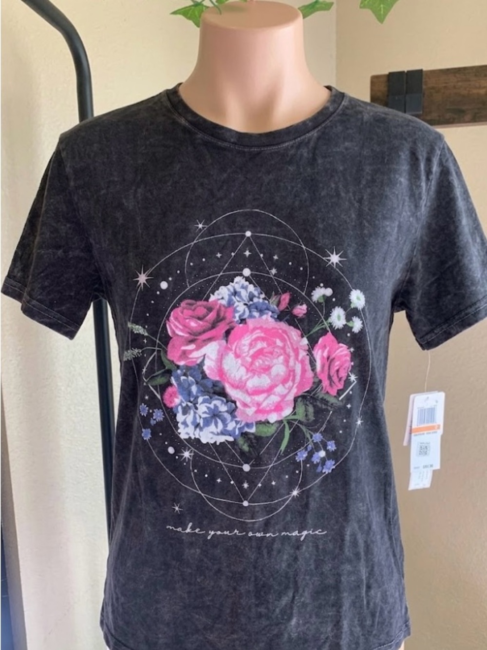 Rebellious One  Floral Graphic Tee
